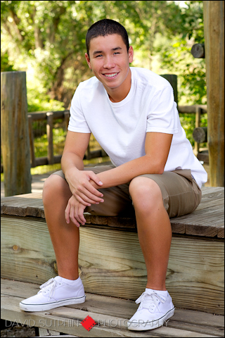 Senior photo shot on location outdoors.