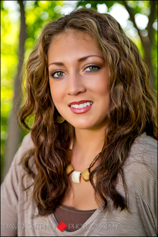 Portrait of Kirsten shot outdoors on location.